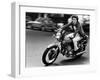 Gianni Nazzaro Riding a Kawasaki Motorbike-null-Framed Photographic Print