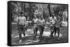 Gianni Rivera, Roberto Rosato, Giovanni Lodetti, Giorgio Puia and Gigi Riva Walking in Chapultepec-Sergio del Grande-Framed Stretched Canvas