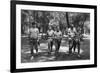 Gianni Rivera, Roberto Rosato, Giovanni Lodetti, Giorgio Puia and Gigi Riva Walking in Chapultepec-Sergio del Grande-Framed Photographic Print