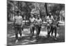 Gianni Rivera, Roberto Rosato, Giovanni Lodetti, Giorgio Puia and Gigi Riva Walking in Chapultepec-Sergio del Grande-Mounted Photographic Print