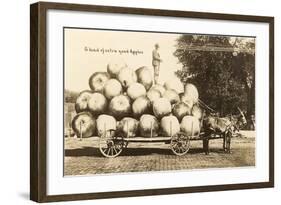 Giant Apples in Mule Cart-null-Framed Art Print