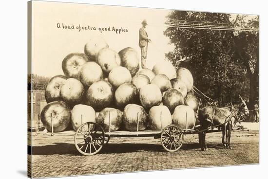 Giant Apples in Mule Cart-null-Stretched Canvas