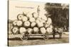 Giant Apples in Mule Cart-null-Stretched Canvas