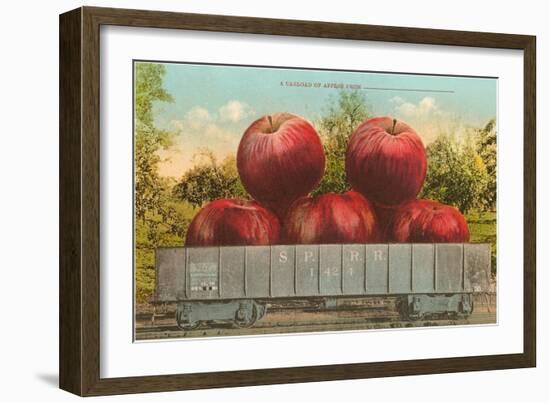 Giant Apples in Rail Car-null-Framed Art Print
