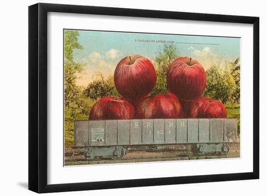 Giant Apples in Rail Car-null-Framed Art Print