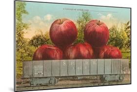 Giant Apples in Rail Car-null-Mounted Art Print
