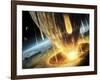 Giant Asteroid Collides with the Earth-null-Framed Photographic Print