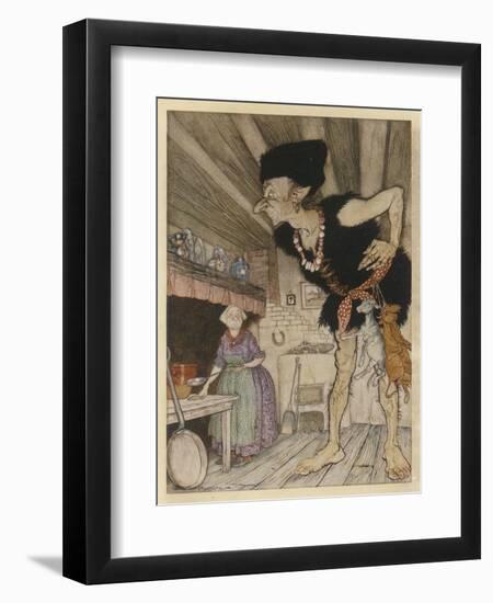 Giant at Home-Arthur Rackham-Framed Art Print