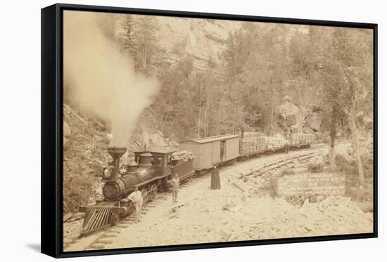 Giant Bluff. Elk Canyon on Black Hills and Ft. P. R.R.-John C.H. Grabill-Framed Stretched Canvas