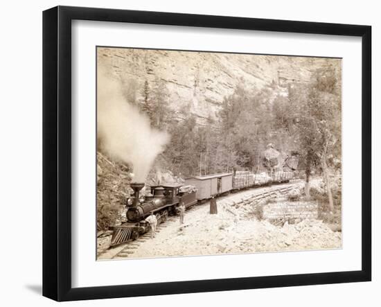 'Giant Bluff' Elk Canyon on Black Hills and Ft. P. Railroad, 1890-null-Framed Photo