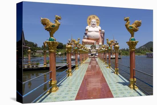 Giant Buddha Image at Wat Plai Laem on the North East Coast of Koh Samui-Lee Frost-Stretched Canvas