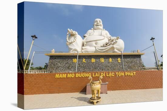 Giant Buddha Statue at Vinh Trang Pagoda, My Tho, Vietnam, Indochina, Southeast Asia, Asia-Michael Nolan-Stretched Canvas