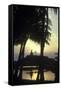 Giant Buddha Statue Seen Through Coconut Palms-null-Framed Stretched Canvas