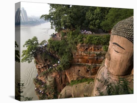 Giant Buddha, UNESCO World Heritage Site, Leshan, Sichuan, China-Porteous Rod-Stretched Canvas