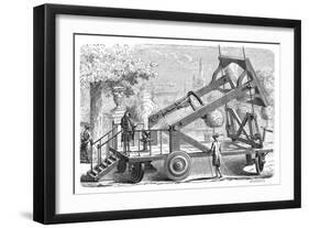 Giant Burning Glass of the Academie Des Sciences, Paris, 18th Century-Amedee Guillemin-Framed Giclee Print