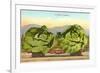 Giant Cabbages on Flatbed-null-Framed Art Print