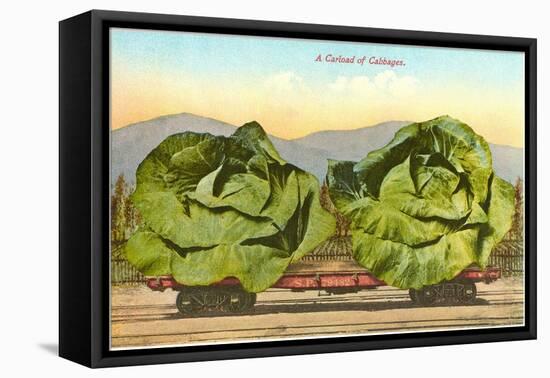 Giant Cabbages on Flatbed-null-Framed Stretched Canvas