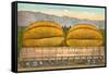 Giant Cantaloupe in Rail Car-null-Framed Stretched Canvas