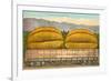 Giant Cantaloupe in Rail Car-null-Framed Premium Giclee Print