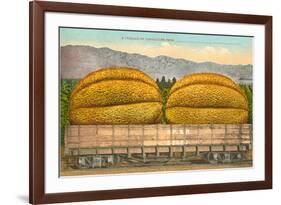 Giant Cantaloupe in Rail Car-null-Framed Premium Giclee Print