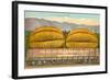 Giant Cantaloupe in Rail Car-null-Framed Art Print