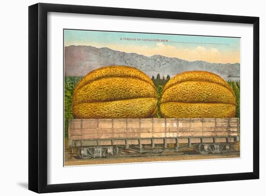 Giant Cantaloupe in Rail Car-null-Framed Art Print