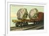 Giant Cauliflower on Flatbed-null-Framed Art Print