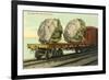 Giant Cauliflower on Flatbed-null-Framed Art Print