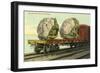 Giant Cauliflower on Flatbed-null-Framed Art Print