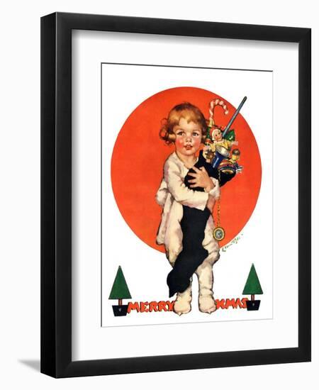 "Giant Christmas Stocking,"December 18, 1926-Ellen Pyle-Framed Giclee Print