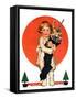 "Giant Christmas Stocking,"December 18, 1926-Ellen Pyle-Framed Stretched Canvas