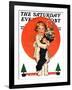 "Giant Christmas Stocking," Saturday Evening Post Cover, December 18, 1926-Ellen Pyle-Framed Giclee Print