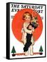 "Giant Christmas Stocking," Saturday Evening Post Cover, December 18, 1926-Ellen Pyle-Framed Stretched Canvas