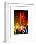 Giant Christmas wreath in front of the Radio City Music Hall on a Winter Night-Philippe Hugonnard-Framed Art Print