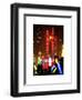Giant Christmas wreath in front of the Radio City Music Hall on a Winter Night-Philippe Hugonnard-Framed Art Print