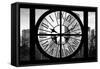 Giant Clock Window - Beautiful View of the Central Park Buildings II-Philippe Hugonnard-Framed Stretched Canvas