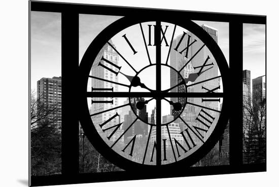 Giant Clock Window - Beautiful View of the Central Park Buildings II-Philippe Hugonnard-Mounted Photographic Print