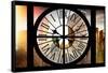 Giant Clock Window - Beautiful View of the Central Park Buildings III-Philippe Hugonnard-Framed Stretched Canvas