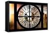 Giant Clock Window - Beautiful View of the Central Park Buildings III-Philippe Hugonnard-Framed Stretched Canvas