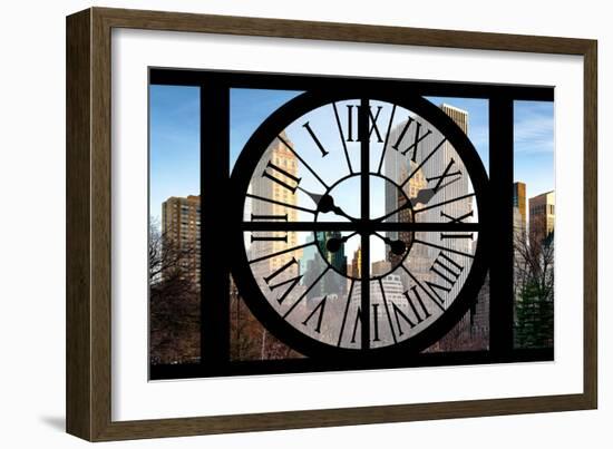 Giant Clock Window - Beautiful View of the Central Park Buildings-Philippe Hugonnard-Framed Photographic Print