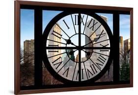 Giant Clock Window - Beautiful View of the Central Park Buildings-Philippe Hugonnard-Framed Photographic Print