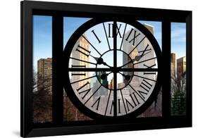 Giant Clock Window - Beautiful View of the Central Park Buildings-Philippe Hugonnard-Framed Photographic Print