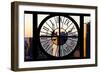 Giant Clock Window - City View at Sunset - New York City-Philippe Hugonnard-Framed Photographic Print