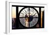 Giant Clock Window - City View at Sunset - New York City-Philippe Hugonnard-Framed Photographic Print