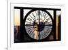 Giant Clock Window - City View at Sunset - New York City-Philippe Hugonnard-Framed Photographic Print