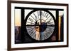 Giant Clock Window - City View at Sunset - New York City-Philippe Hugonnard-Framed Photographic Print