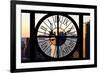 Giant Clock Window - City View at Sunset - New York City-Philippe Hugonnard-Framed Photographic Print