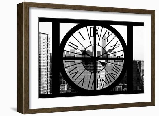 Giant Clock Window - City View at Sunset with the One World Trade Center III-Philippe Hugonnard-Framed Photographic Print