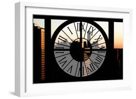 Giant Clock Window - City View at Sunset with the One World Trade Center-Philippe Hugonnard-Framed Photographic Print