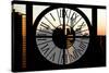 Giant Clock Window - City View at Sunset with the One World Trade Center-Philippe Hugonnard-Stretched Canvas